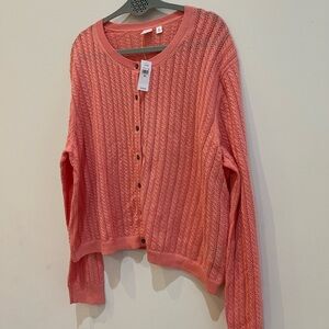 GAP Coral Knit Cardigan